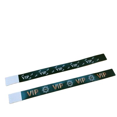 Grüne Einmal-Tyvek-Armbänder für Club-Festivals kundenspezifische Einweg-Papier-Armbänder