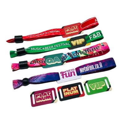 Maßgeschneiderte Größe und Logo RFID Polyester-/Band-Armband für Festivalveranstaltungen