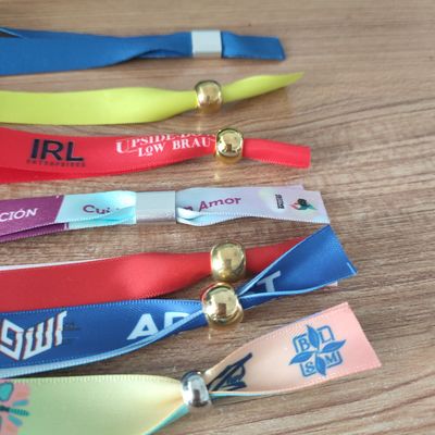 Armbänder aus Bandstoffe in grüner ID Polyester-Armbänder für Veranstaltungen und Festivals