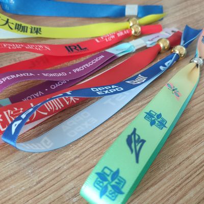 Armbänder aus Bandstoffe in grüner ID Polyester-Armbänder für Veranstaltungen und Festivals