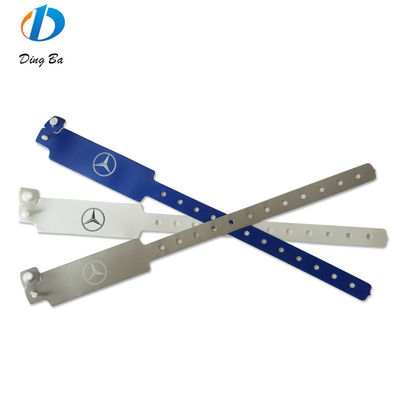 Wasserdichtes PVC-Plastik-Vinyl-Armband 250*25mm Breitform nur für den Festivalzugang