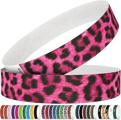 Custom Logo Wasserdichte Tränenbeständige Papier Armbänder für Konzerte und Partys
