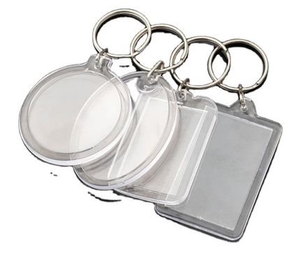 Akryl- und Metallschlüsselring für Studio Foto Nummer Karte Kaution Kartenbeutel Anhänger 20pcs