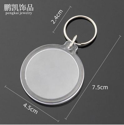 Akryl- und Metallschlüsselring für Studio Foto Nummer Karte Kaution Kartenbeutel Anhänger 20pcs