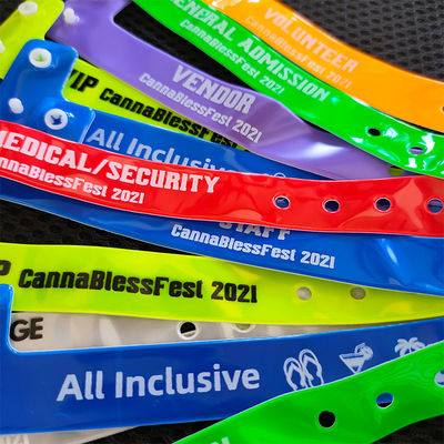 Wasserdichtes RFID-Armband aus Neon-Plastik/Vinyl-Armband