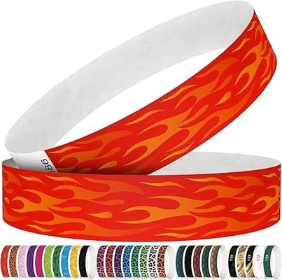 250*25mm und 250*19mm Tyvek-Papier-Armband mit individuellen Druckanforderungen