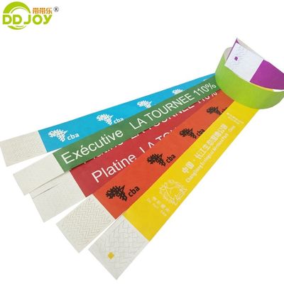 250*25mm und 250*19mm Tyvek-Papier-Armband mit individuellen Druckanforderungen