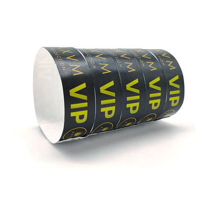 Einweg-Tyvek-Armband für Veranstaltungen Custom QR Code Wasserdicht Rot Einfarbdruck
