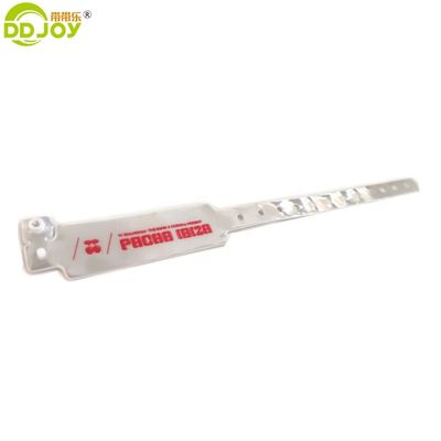 Veranstaltungen Party BANGLES Neonfarbe Custom Lock ID Kunststoff Vinyl Armbänder in breiter Form