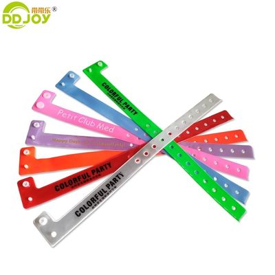 Custom Logo Reflective Neon Green L-Form Party Armband mit reflektierendem PVC und PVC
