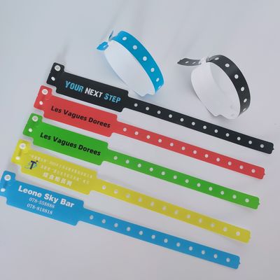 250*25mm/250*19mm PE-Armband VIP-Zulassung zu Parks/Veranstaltungen/Festivals ISO9001-zertifiziert