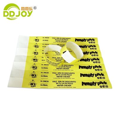 250*25mm/250*19mm Vollfarbe Veranstaltung Party VIP Custom Armband Eintritt Tyvek für die Sicherheit