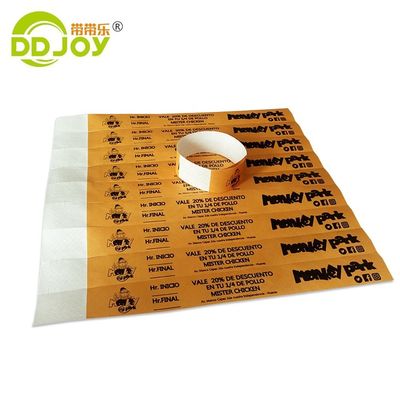 250*25mm/250*19mm Vollfarbe Veranstaltung Party VIP Custom Armband Eintritt Tyvek für die Sicherheit