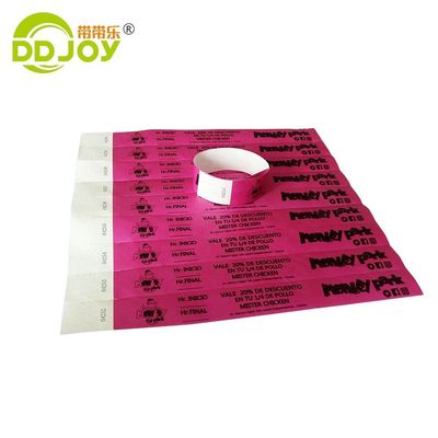 250*25mm/250*19mm Vollfarbe Veranstaltung Party VIP Custom Armband Eintritt Tyvek für die Sicherheit