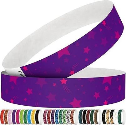 Seidendruck Farbbeschichtung 100PCS TWR25 Papier Armbänder für individuelle Veranstaltungen und Festivals