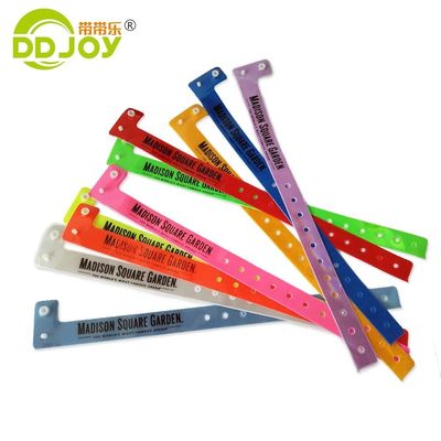 Identifizierung Kunststoff Vinyl Armbänder Custom Lock Neon Farbe für Veranstaltungen Partys
