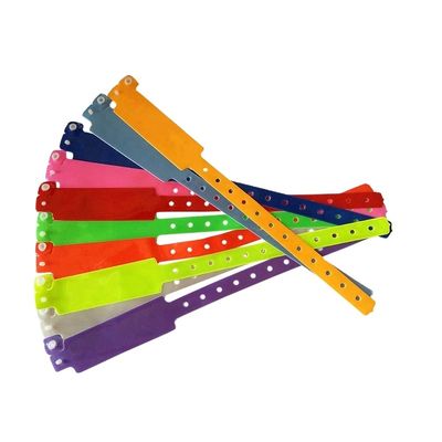 250*25mm PVC Armband Custom Neon Farbe Kunststoff Armband für die Hotel-Identifikation