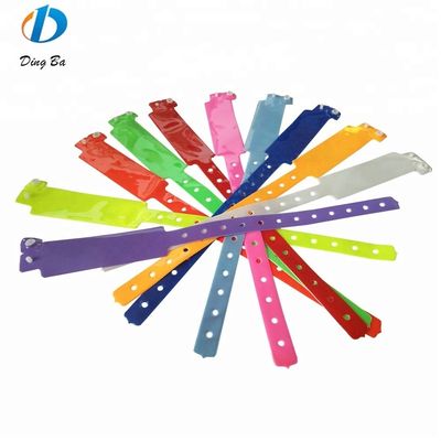 250*25mm PVC Armband Custom Neon Farbe Kunststoff Armband für die Hotel-Identifikation