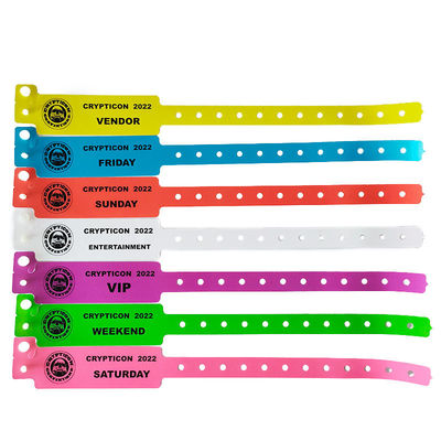 ISO9001-zertifiziertes CMYK-Digitaldruck-Wasserdichtes Kunststoff-Armband für Hotels