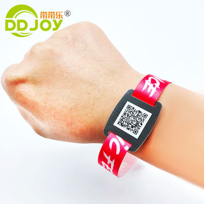 Individuell angepasste gelbe RFID-Armbänder aus Gewebe für komfortable Festivalveranstaltungen
