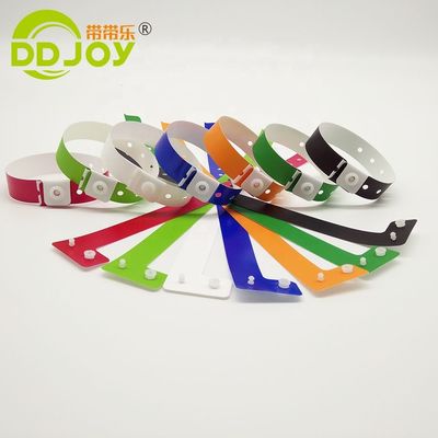250*25mm/250*19mm einmaliges wasserdichtes Kunststoff-Armband für Parks/Veranstaltungen/Festivals