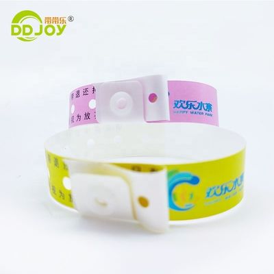 250*25mm/250*19mm einmaliges wasserdichtes Kunststoff-Armband für Parks/Veranstaltungen/Festivals