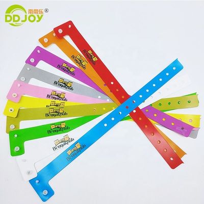 250*25mm/250*19mm einmaliges wasserdichtes Kunststoff-Armband für Parks/Veranstaltungen/Festivals