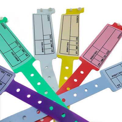 Logo Akzeptable PVC-Armband für Krankenhaus-Identifizierung Einweg-Vinyl-Armbänder