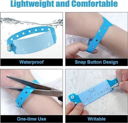 Anti-Verlust personalisierte PVC-Vinyl-Armbänder für Veranstaltungen und Festivals Set Regenbogenfarben