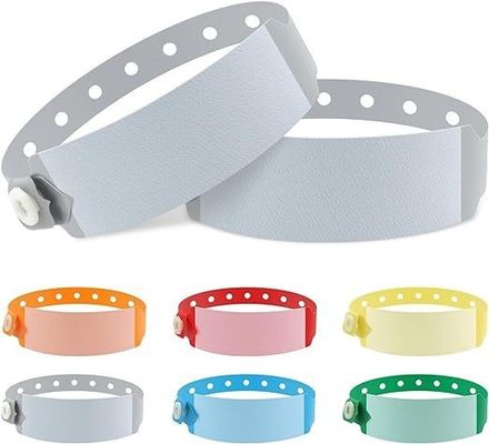 Anti-Verlust personalisierte PVC-Vinyl-Armbänder für Veranstaltungen und Festivals Set Regenbogenfarben