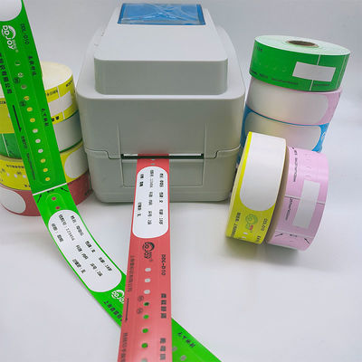 Krankenhaus-Roll-Direct-Druck-Armbänder für Erwachsene mit Barcode und Papier