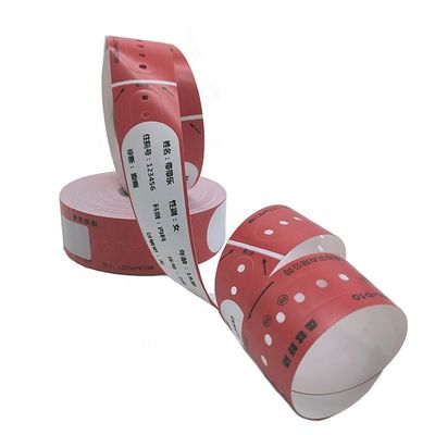 Krankenhaus-Roll-Direct-Druck-Armbänder für Erwachsene mit Barcode und Papier