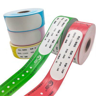 Krankenhaus-Roll-Direct-Druck-Armbänder für Erwachsene mit Barcode und Papier