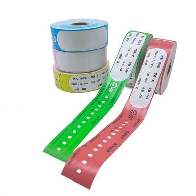 Krankenhaus-Roll-Direct-Druck-Armbänder für Erwachsene mit Barcode und Papier