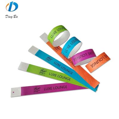 Veranstaltungen Ticketpapier verstellbare Club Plastik-Armbänder mit individuellem Logo Plattierung