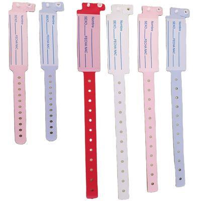 Krankenhauspatienten PVC-Medizinisches ID-Armband Armband mit 250*25mm und 170*18mm Größen