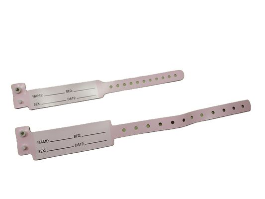 Krankenhauspatienten PVC-Medizinisches ID-Armband Armband mit 250*25mm und 170*18mm Größen