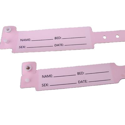 Krankenhauspatienten PVC-Medizinisches ID-Armband Armband mit 250*25mm und 170*18mm Größen