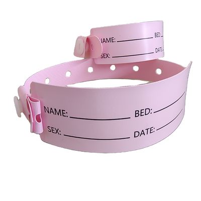 Krankenhauspatienten PVC-Medizinisches ID-Armband Armband mit 250*25mm und 170*18mm Größen