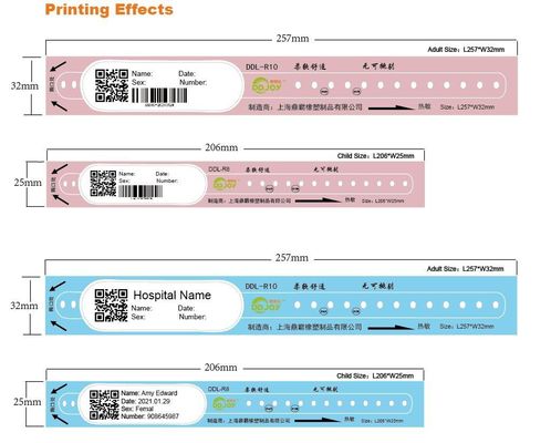 GODEX-Drucker Pink Wasserdicht Einmalarmband zur Identifizierung von Krankenhauspatienten
