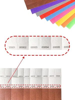 Druckpapier Tyvek Armband für Veranstaltungen und Partys Tränenbeständig OEM-Logo akzeptabel