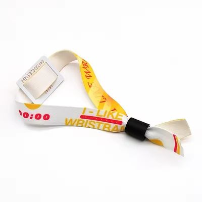 350*15mm RFID-Armbänder in normaler Größe aus Satin mit individuellem Logo und Textdruck
