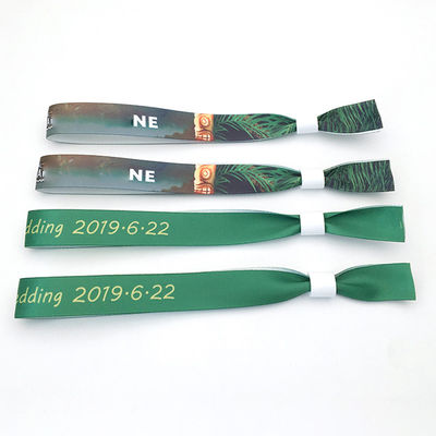 Custom Logo Druck Armbänder Armbänder Satin Stoff RFID Chip für Party und Veranstaltungen