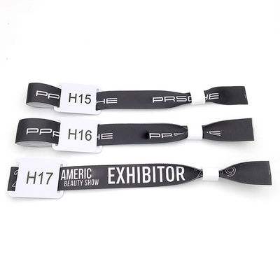 Custom Logo Druck Armbänder Armbänder Satin Stoff RFID Chip für Party und Veranstaltungen