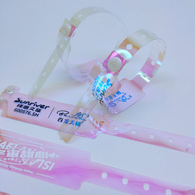 250*25mm/250*16mm Wasserdichte Farb-Plastik-Armbänder für Bar-Nachtclub