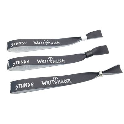 Custom Event Festival Party Armbänder Satin Stoff sicher und stilvoll mit Custom Logo