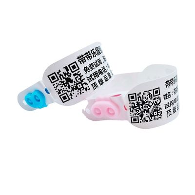 Sehr langlebiges thermisches VIP-Barcode-Armband für erwachsene Kinder bei Networking-Veranstaltungen