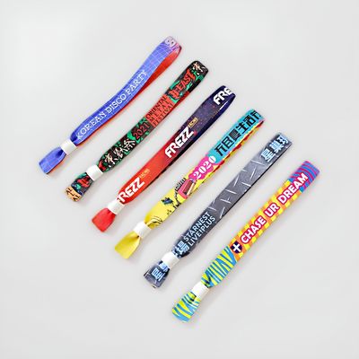 Party- und Festival-Armbänder aus Modeblauem Satin mit individuellem Logo