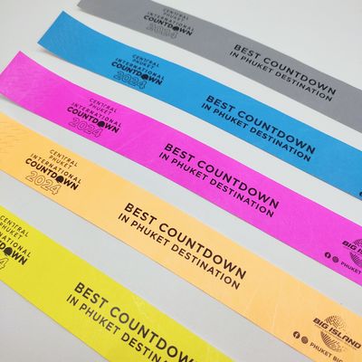 Personalisierte Papier-Armbänder für Werbeaktionen 250*25mm/250*19mm Einfarbdruck