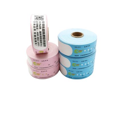 205*25mm Einwegwasserdicht Qr-Code Druckpapier für Veranstaltungen Thermisches Armband